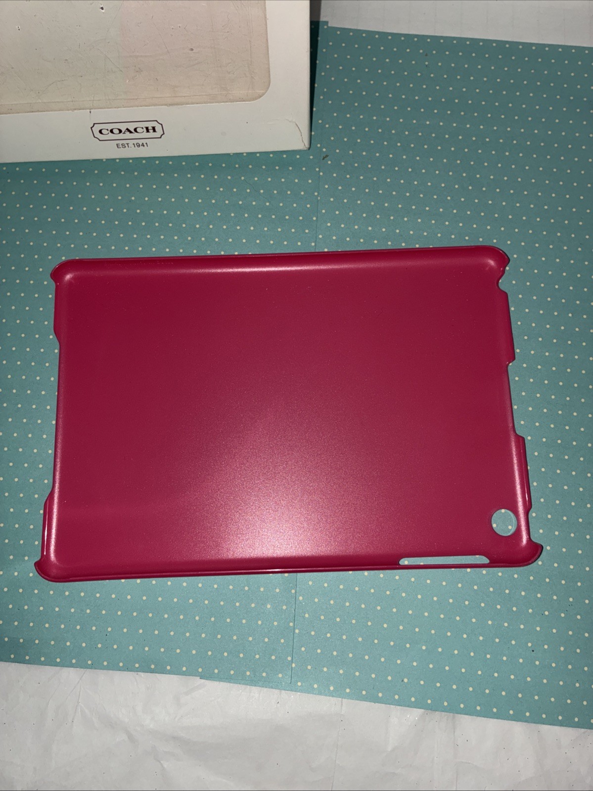 COACH IPAD HARD CASE COVER S/S SCR MINI IPAD CS MULTI COLOR F65646 NEW
