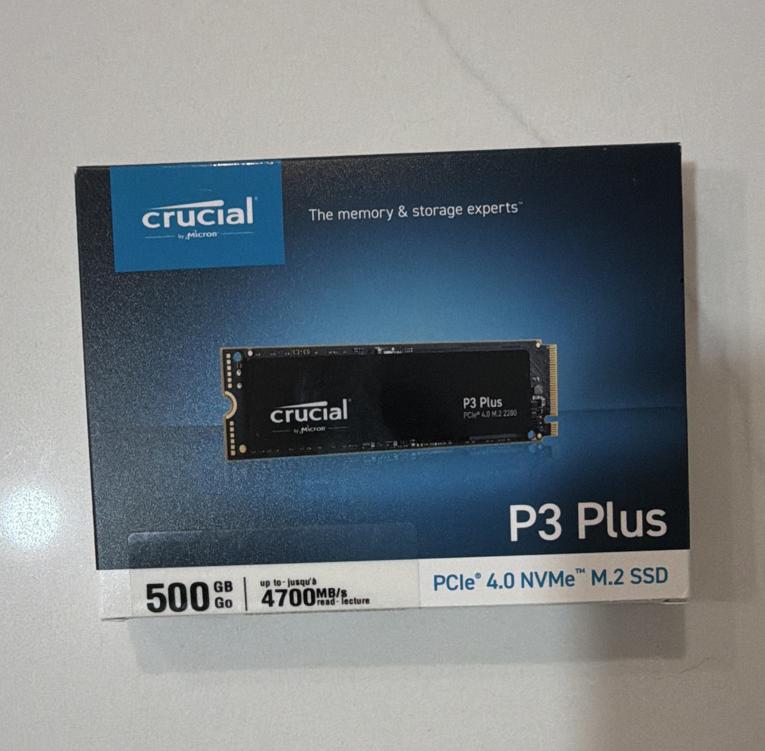 Crucial P3 Plus 500GB PCIe 4.0 NVMe M.2 2280 Internal SSD 4700MB/s