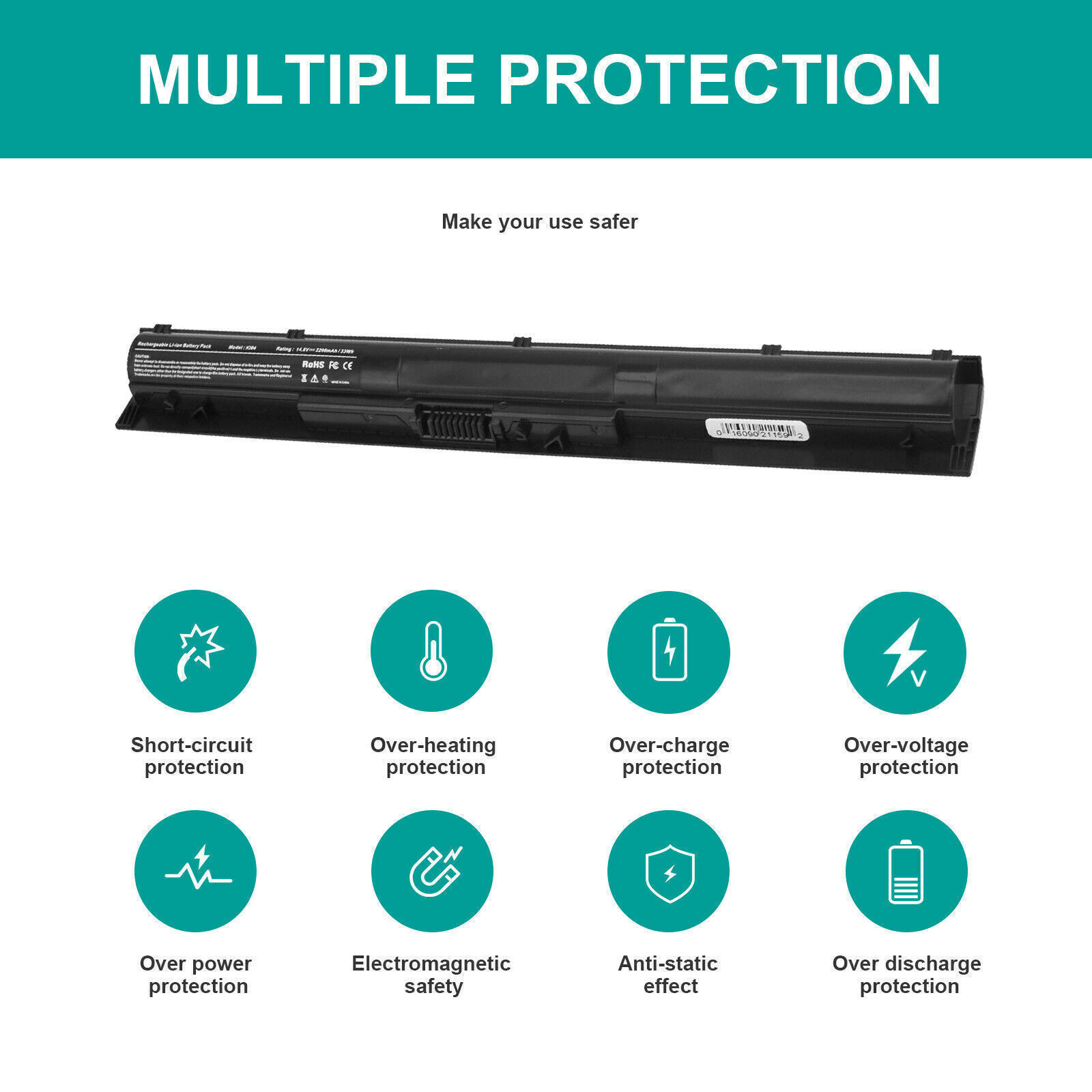 New 800049-001 KI04 Laptop Battery for HP Pavilion 17-g122ds 17-g119dx 17-g113dx