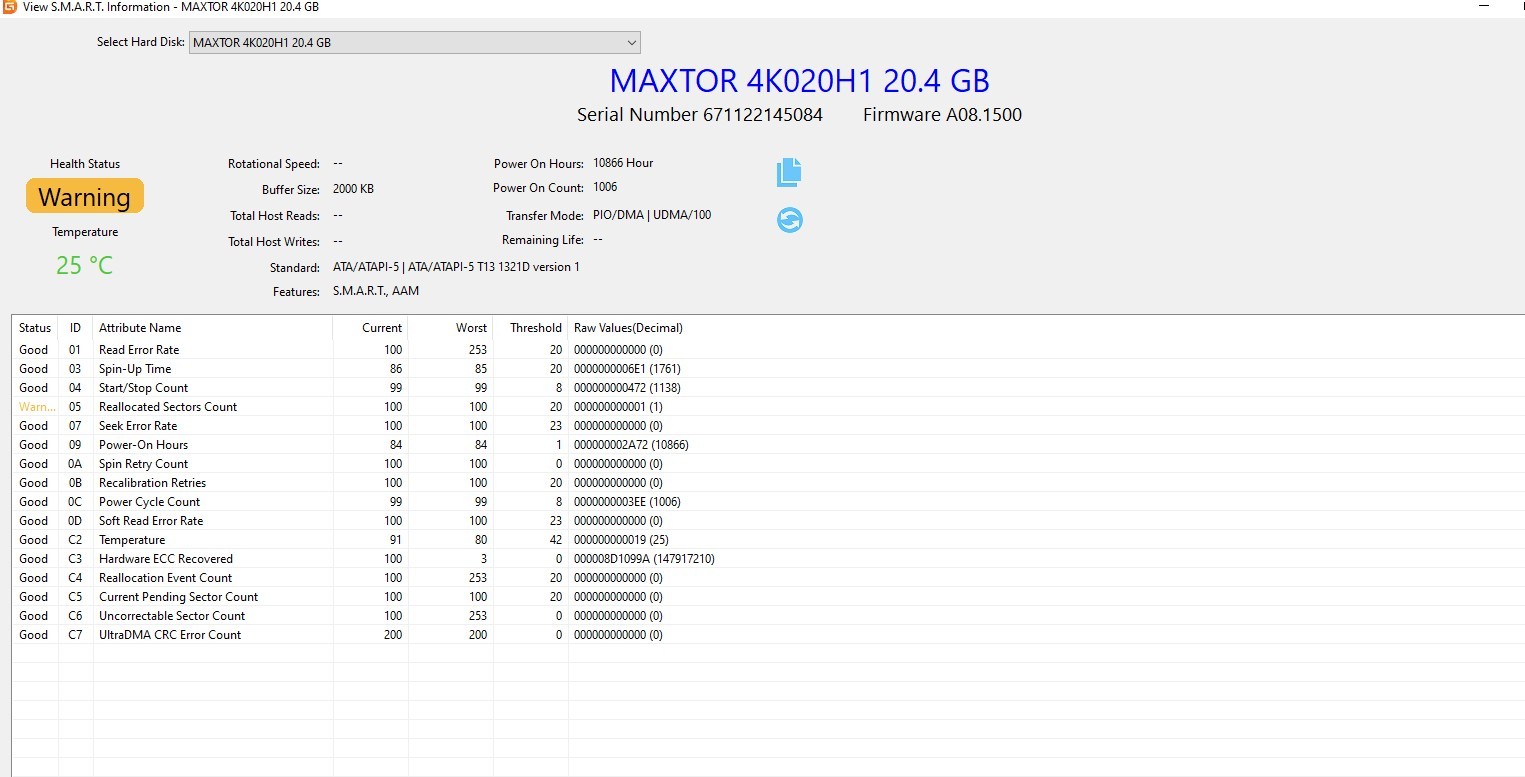 Maxtor / Apple 4K020H1 HDD, 20.4 Gb, IDE/ATA/ATAPI-5/UDMA-100 – Tested w/ pics