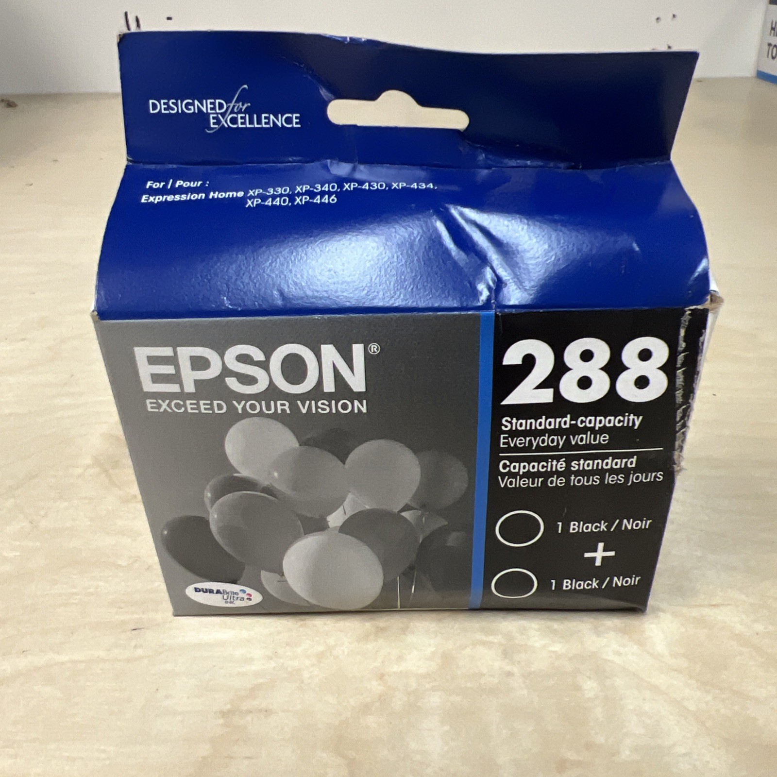 Epson 288 2 Pack Ink Cartridges Black (T288120-D2) OEM Sealed Box – Exp 05/2026
