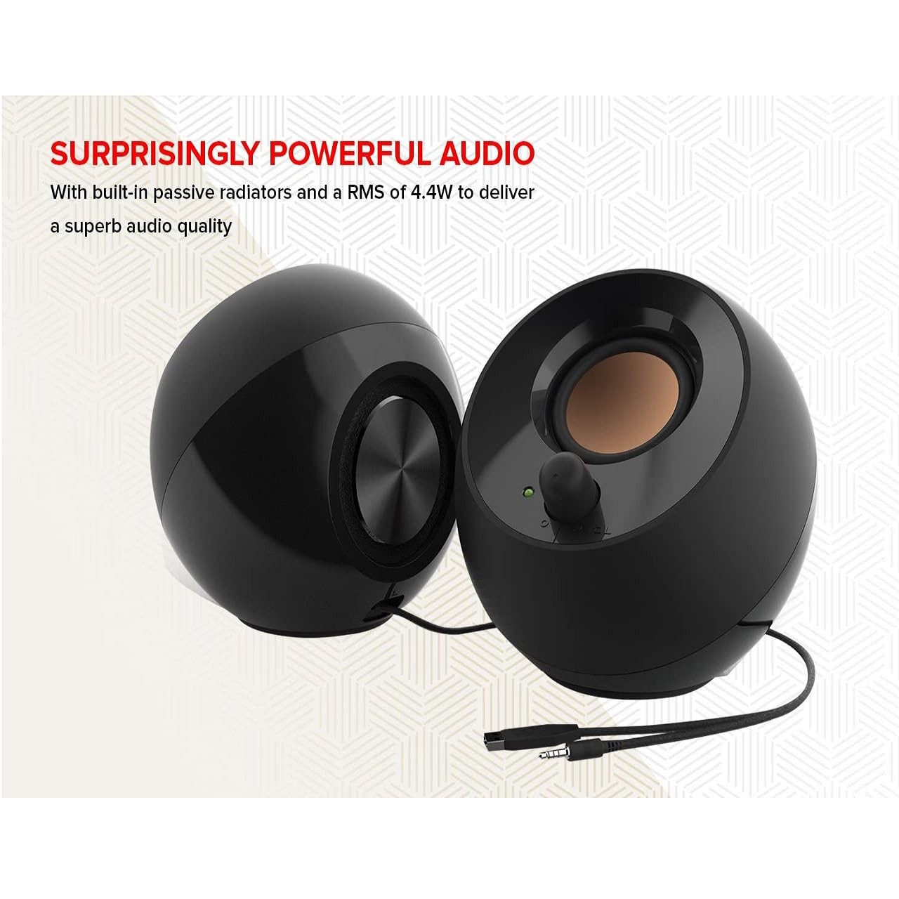 Creative Labs Pebble 2.0 Channel Computer Stereo Speakers – Black