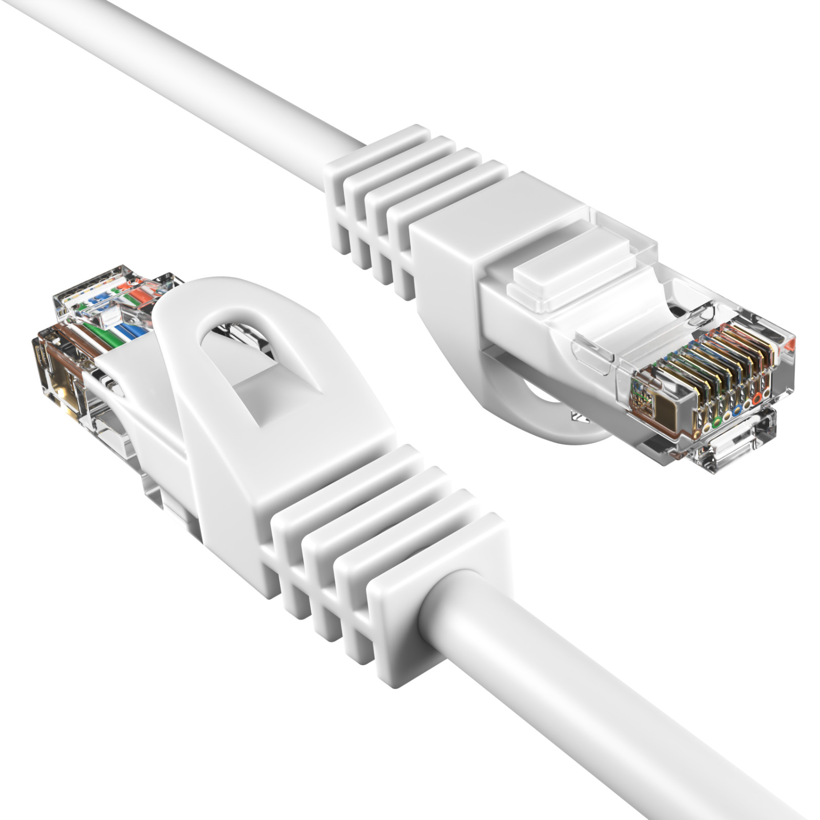 Cat5e White Patch Cord Network Cable Ethernet LAN RJ45 UTP 25FT- 200FT Multi LOT