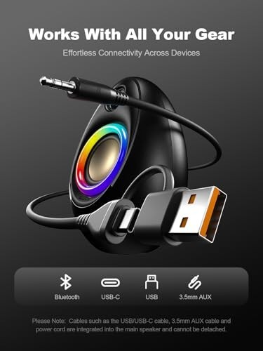 2.1 Computer Speakers Subwoofer 80W Bluetooth 5.4 RGB Desktop PC Adapter