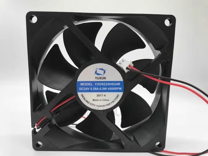 YUXUN YXD9225HS24R DC24V 0.28A 6.5W 9.2CM 2-pin silent cooling fan