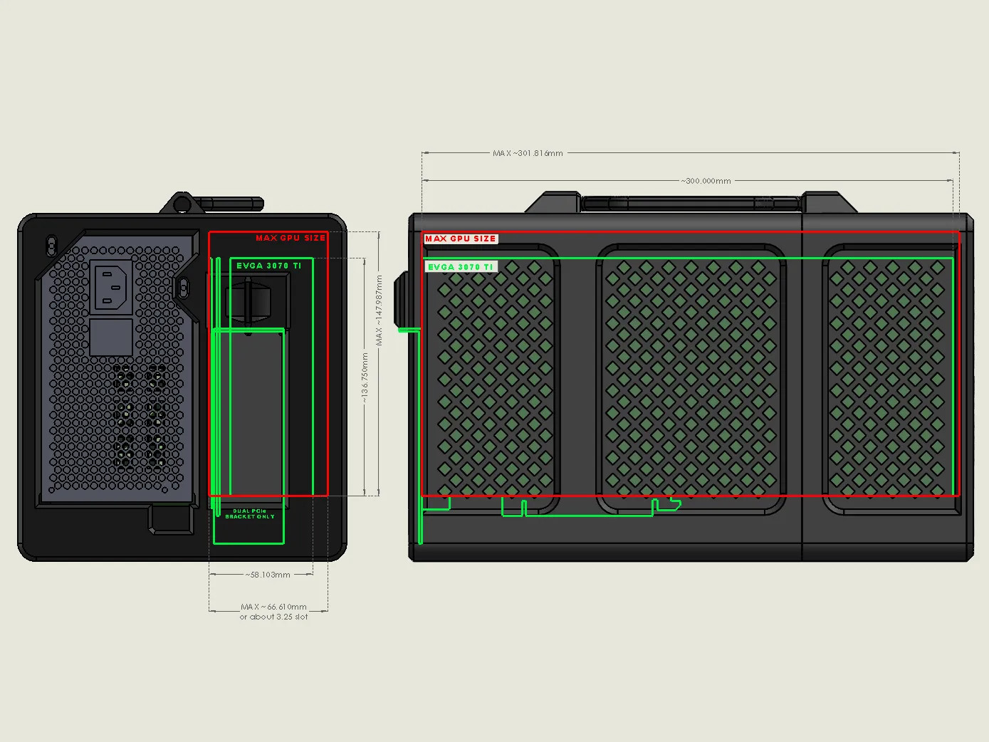 3D Printed Enclosure for Minisforum DEG1 eGPU Dock | Custom Case/Shell