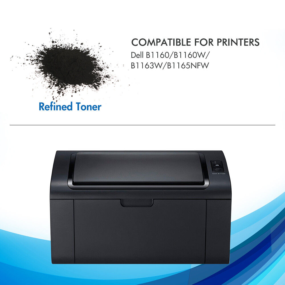 2-Pack/Pk 331-7335 Toner Cartridge for Dell 1160 B1163W B1165nfw B1160 B1160W