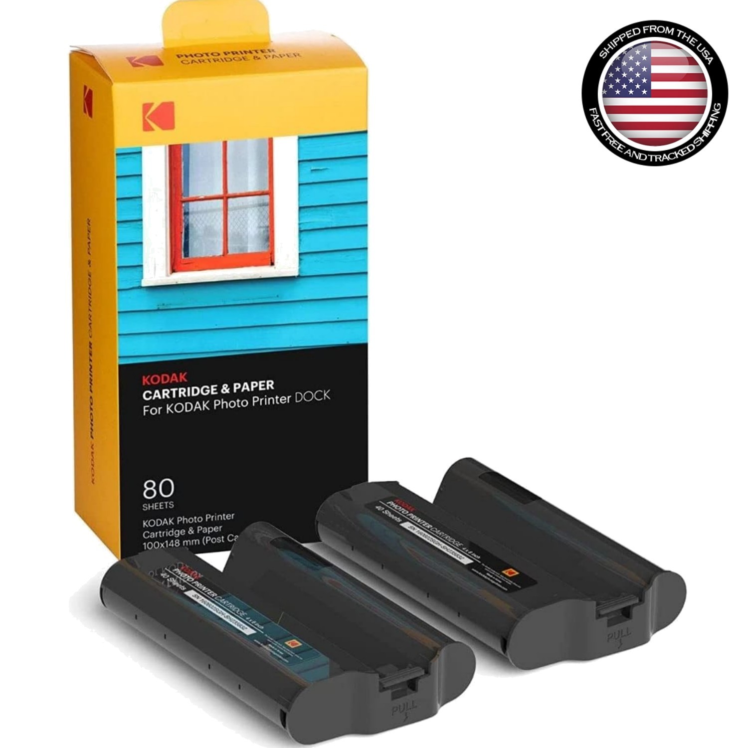 Kodak 80 Pack Photo Cartridge with D2T2 Tech – Long Lasting & Versatile Printing
