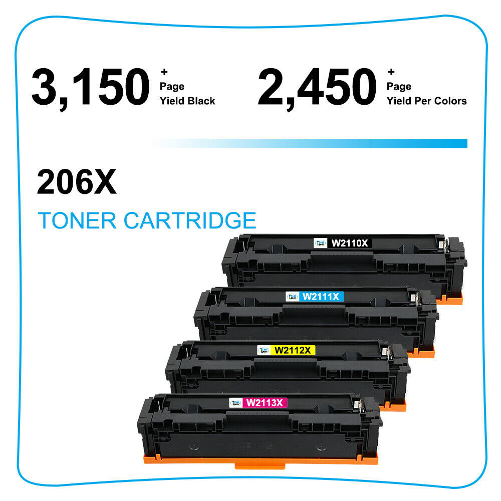 W2110A For HP 206A 206X Toner W2110X Laserjet Pro MFP M283cdw M283fdw Lot