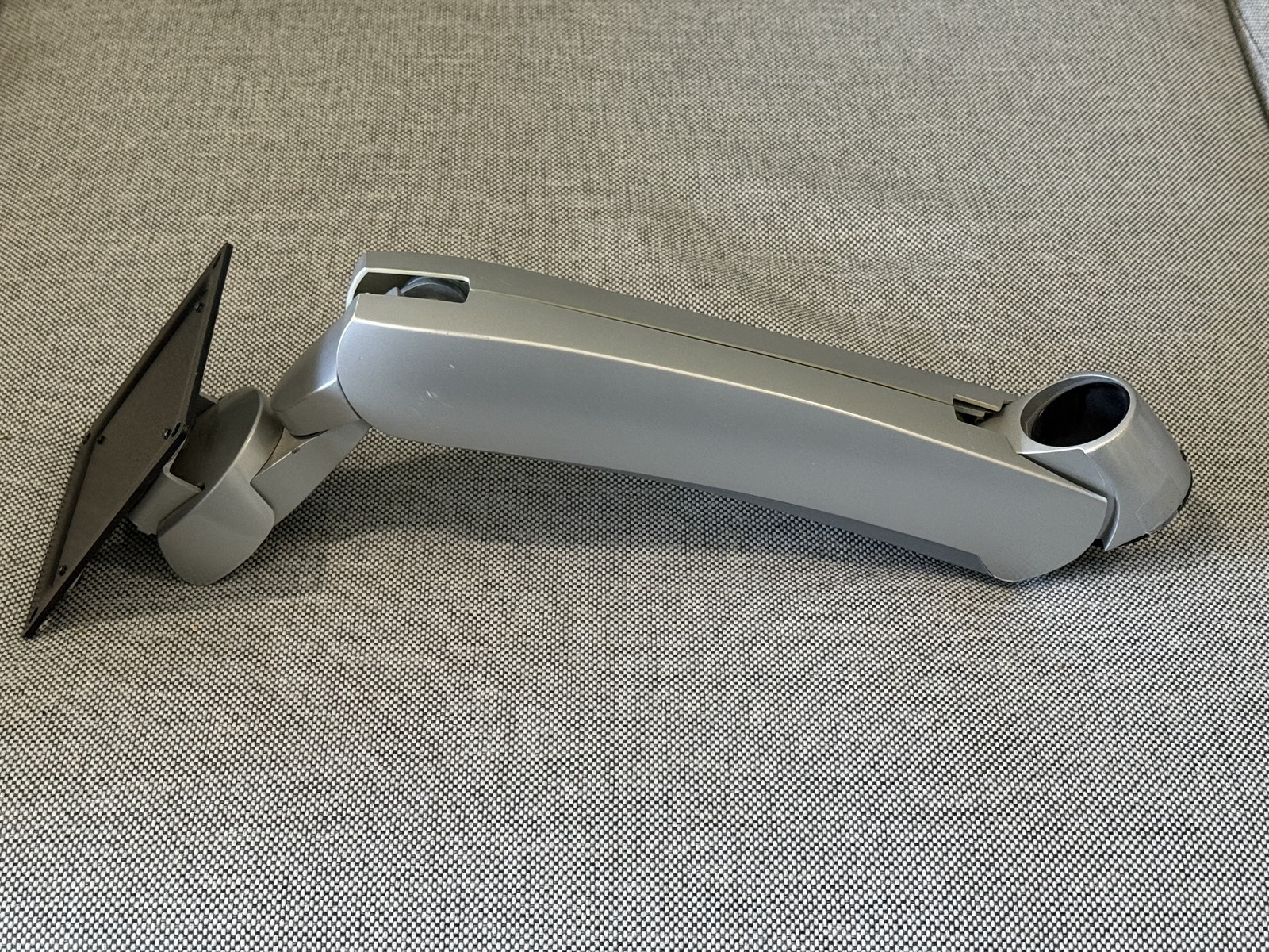 Ergotron LX Monitor Arm Only – Polished Aluminum, 75/100mm VESA + Adapter Plate