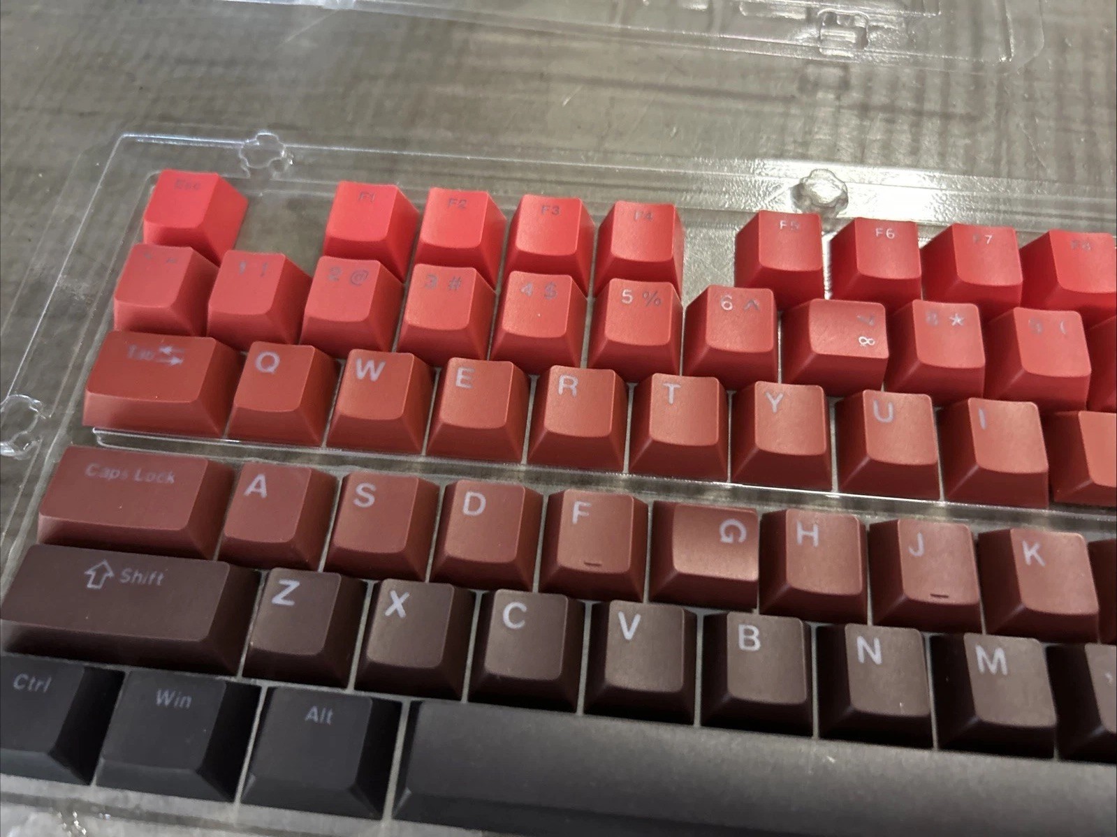 Red Black and Brown Mechanical Keys Keycaps Set for Mechanical Keyboards