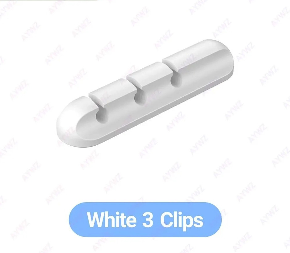 1pc Adhesive Cable Holder Clip Cord Organizer Desk Wire Manager – NEW