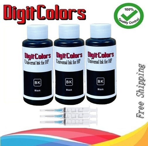 4-Color Bulk Ink Refill Kit for HP Inkjet Printer Cartridges 600ml Total