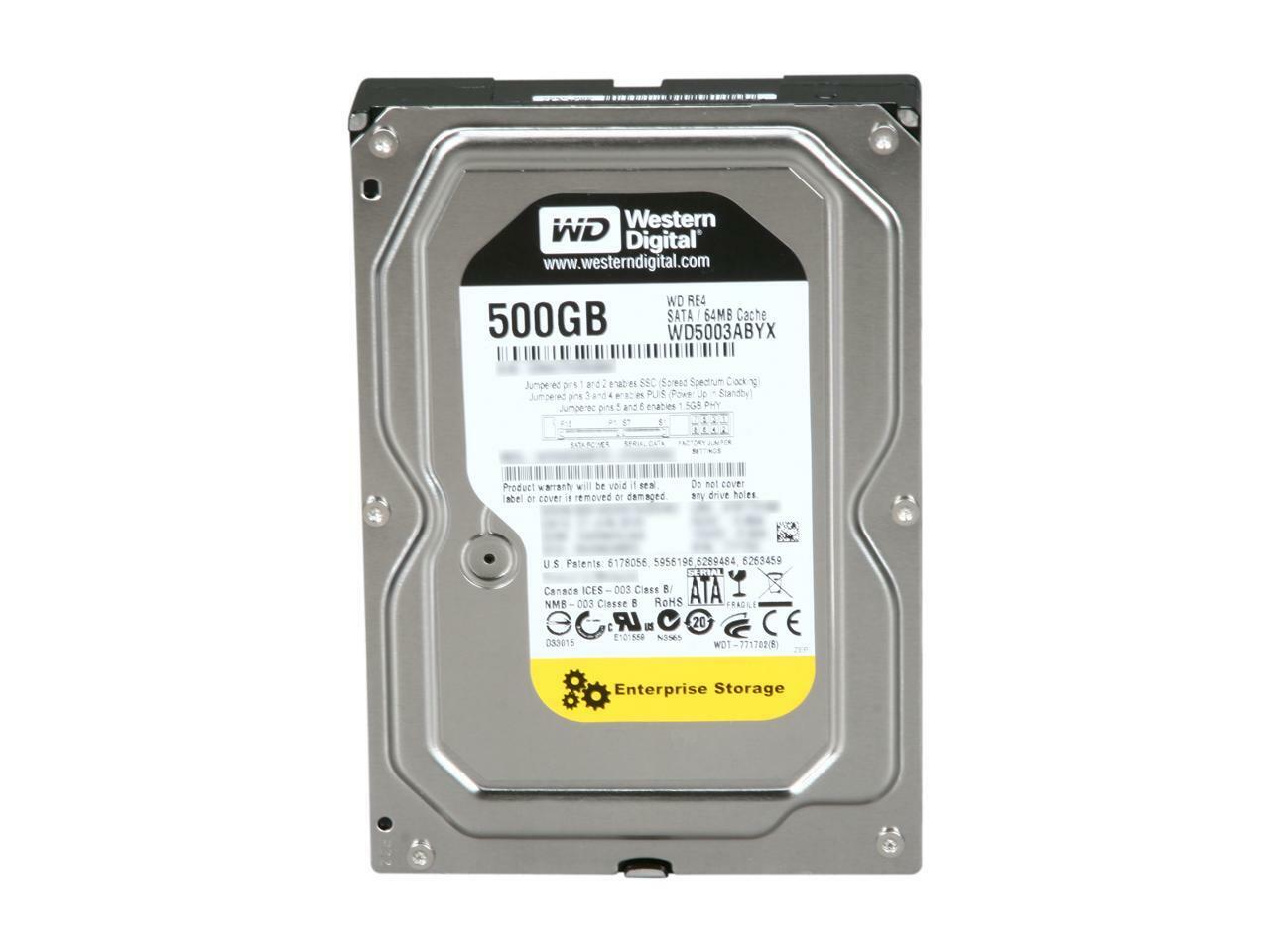 Western Digital WD RE4 WD5003ABYX 500GB 7.2KRPM 64MB Cache SATA 3.0Gb/s 3.5″ HDD