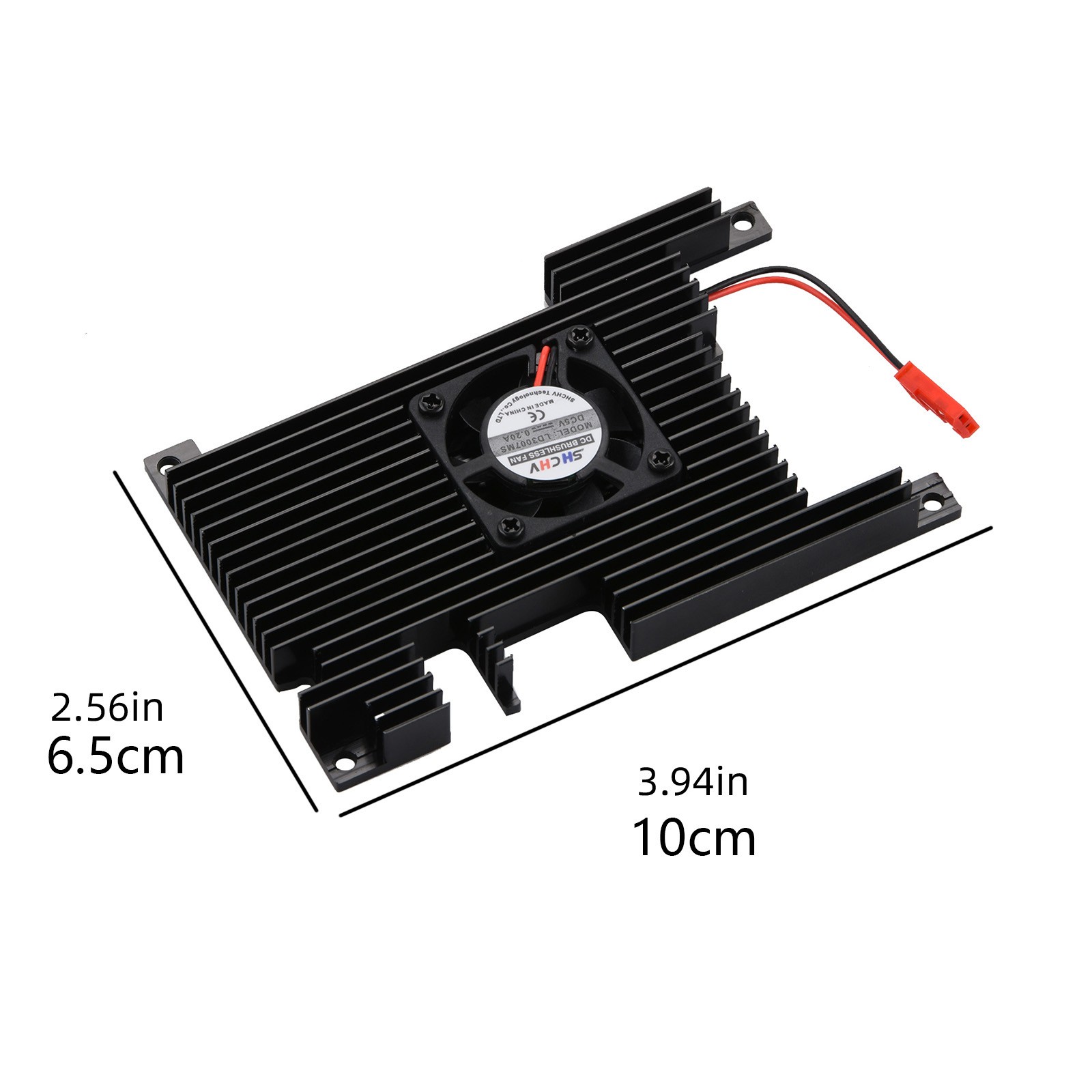 Aluminum Cover+Base+ Passive Cooling Fan+ Silicone Heatsinks For Orange Pi 5