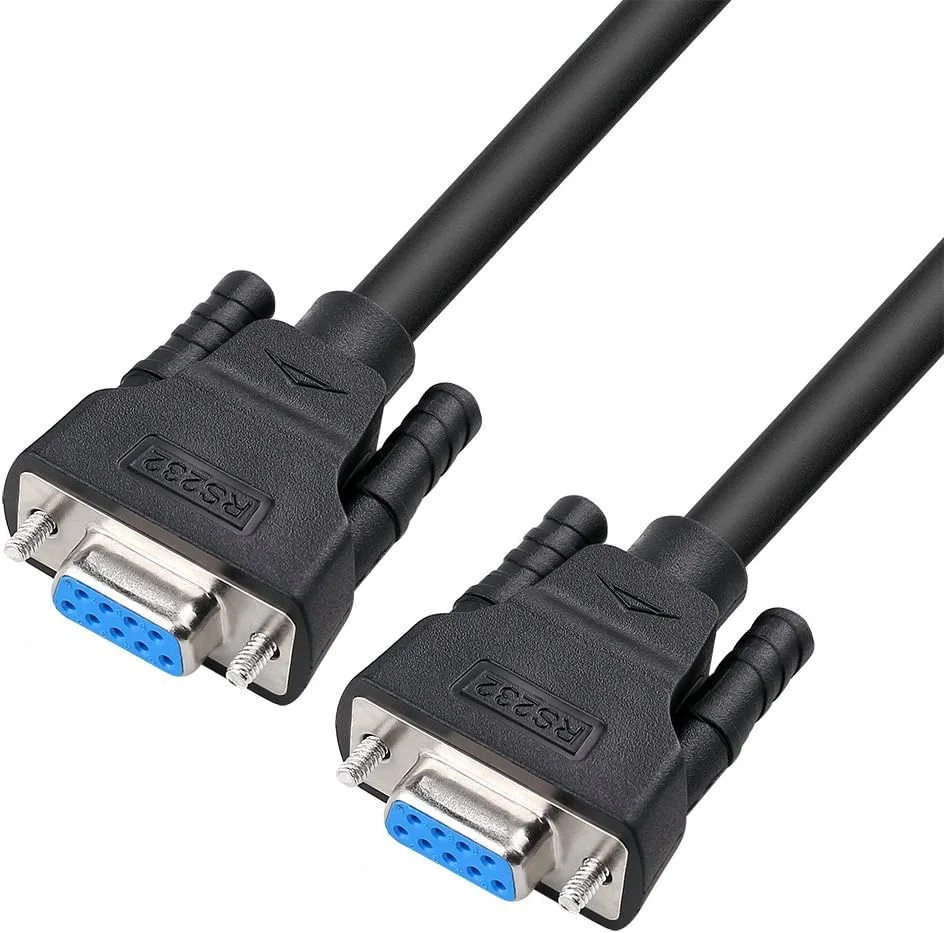 DTECH DB9 RS232 Serial Cable Female to Female Null Modem Cord Full Handshaking 7