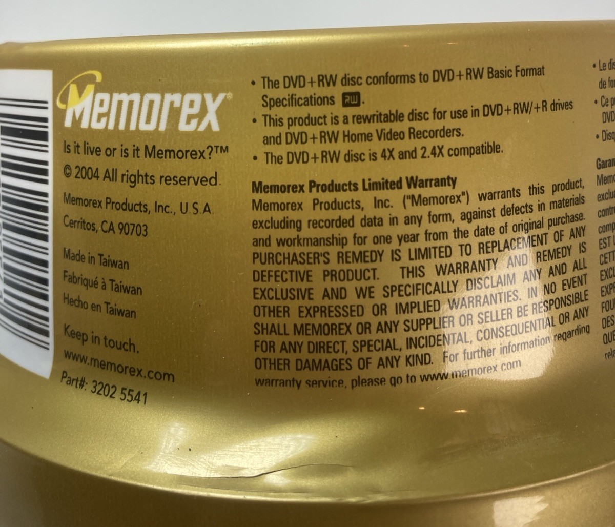 Memorex DVD+RW 25 Pack Blank Rewritable 4.7 gb Discs