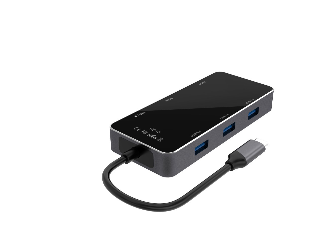 7in1 USB C Hub HDMI SD/TF Card Reader USB 3.0 Adapter for MacBook Pro/Air Dell