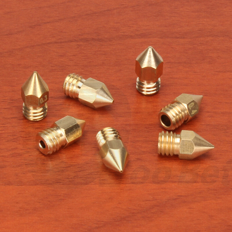 Brass 0.1mm to 1mm MK8 Extruder Nozzle M6 3D Printer CR-10 Ender Anet 1.75mm 3mm