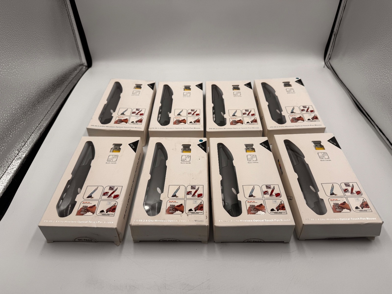 LOT OF 8 PR-06 2.4Ghz 800/1200/1600DPI Wireless Optical Touch-pen Mouse