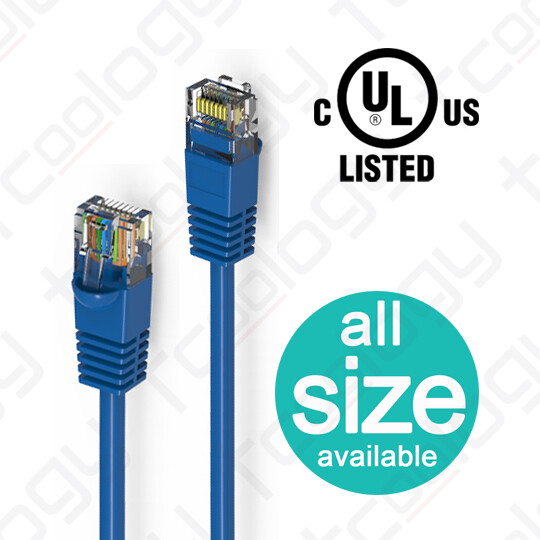 [UL Listed] TCoology Cat6 Patch Cord Booted Cable 24 AWG 550mhz UTP Ethernet Lan