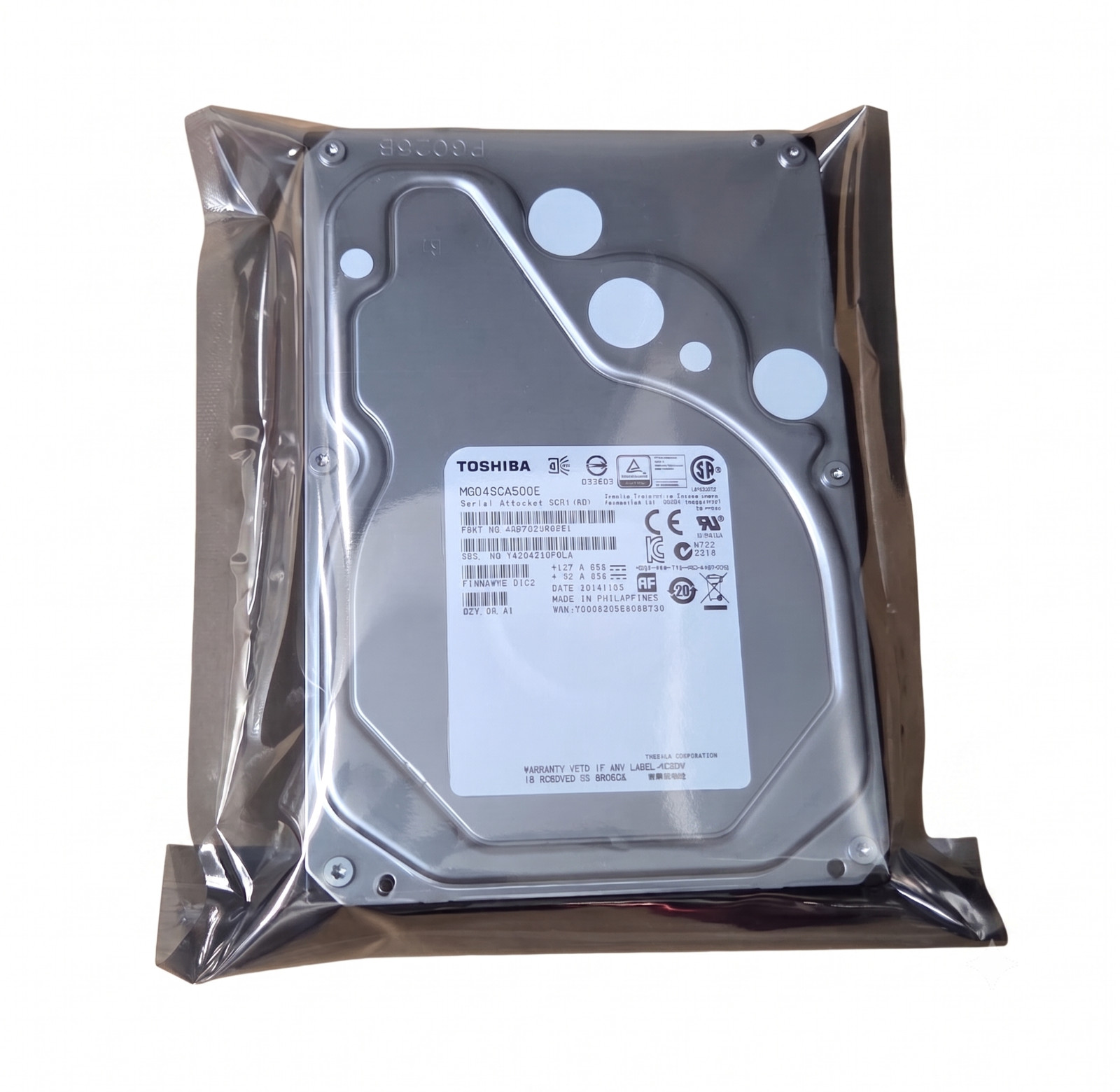 Toshiba MG04SCA500E 5TB 7200RPM 64MB 6GB/s 3.5 SAS Enterprise Hard Drive HDD