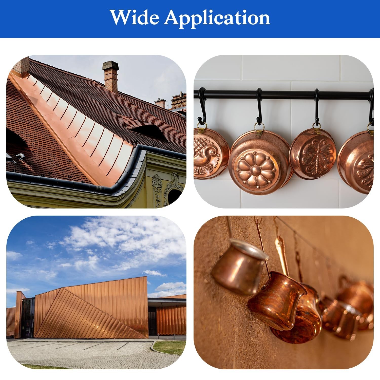 Pure Copper Foil Roll, 0.1mm Thickness x 150mm Width x 1M Length, 99.9% Coppe…