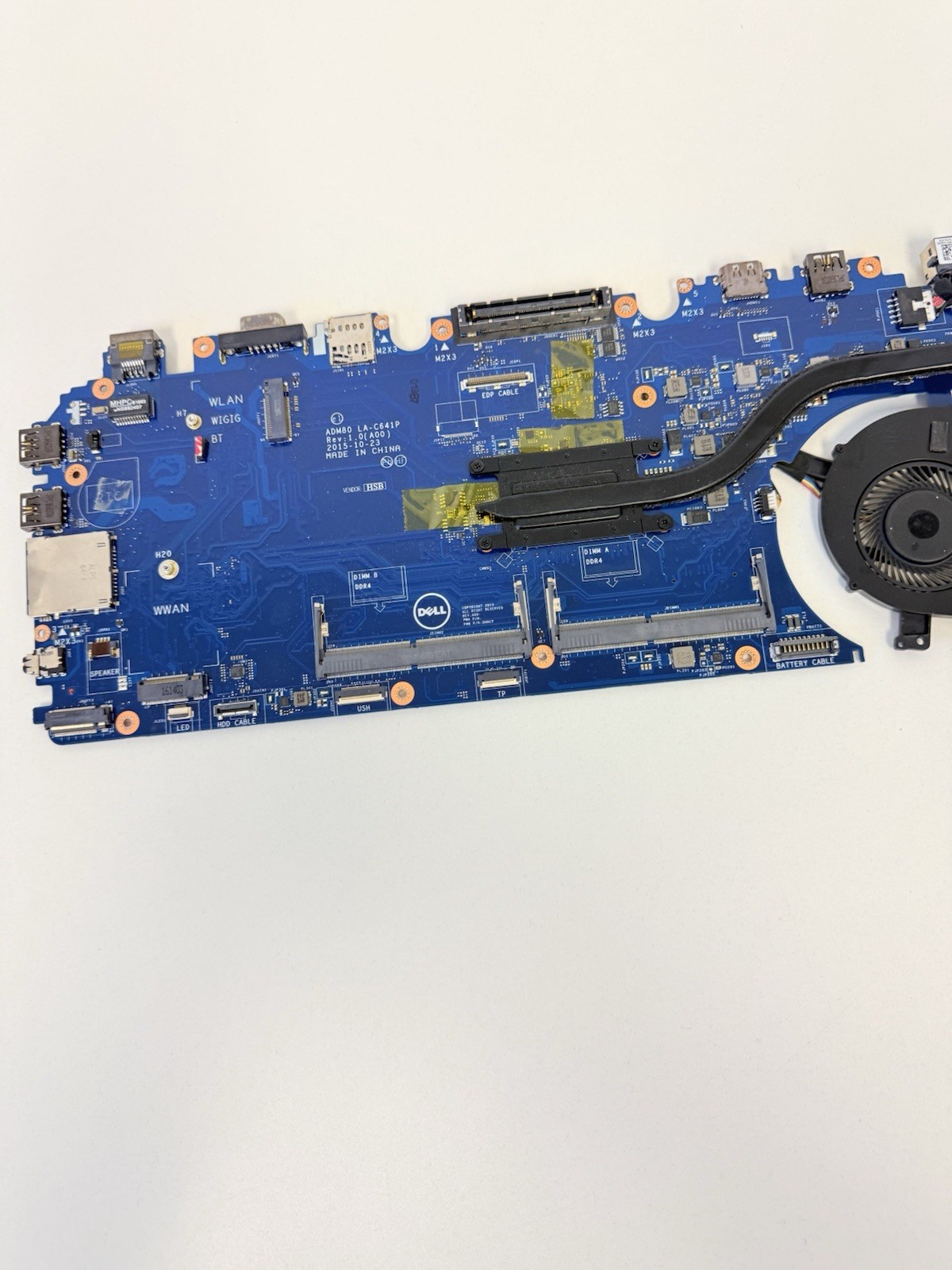 Dell Latitude E5570 Intel i7-6600U 2.6GHz Motherboard LA-C642P – Tested