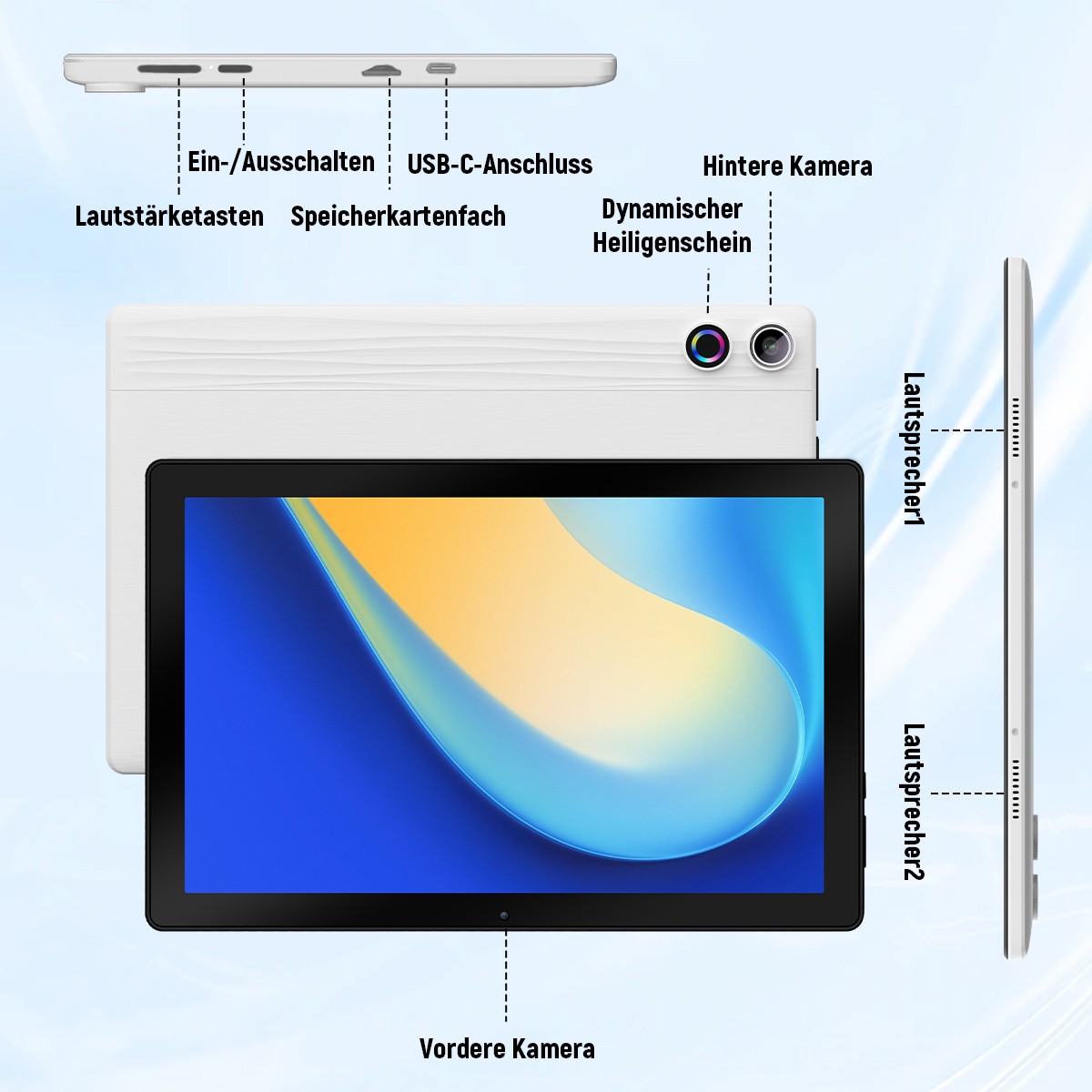 AEEZO Tablet 11 inch Ultra Android 14 Tablets 16GB RAM 128GB, 1TB Expandable IPS