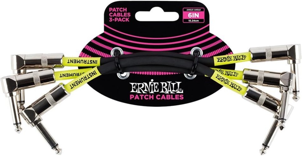 Professional Grade Audio Cable, 6in – 3 Pack