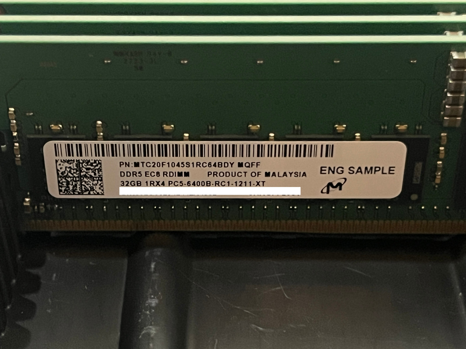 Micron 32gb RDIMM DDR5 PC5 6400b Computer Server ECC RAM Memory 1Rx4