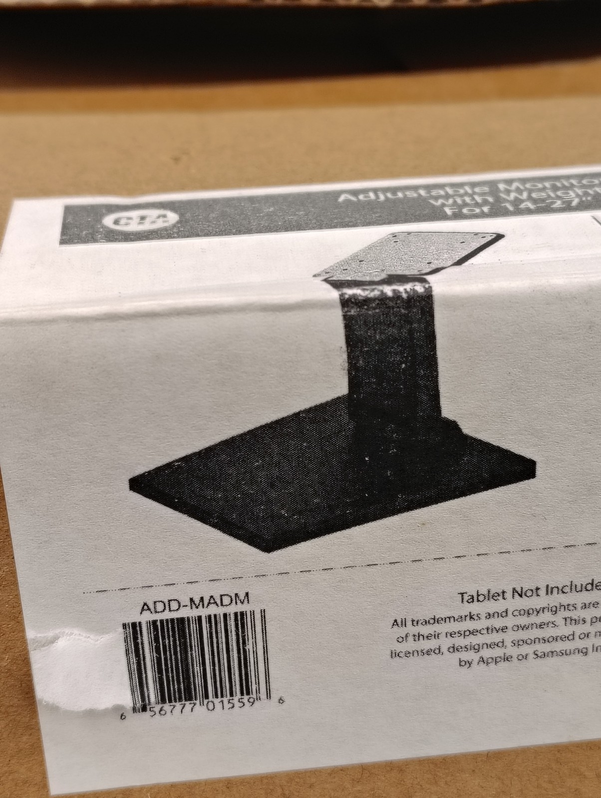 CTA Digital Foldable Monitor Desk Stand Adjustable Tabletop Wall Mount ADD-MADM