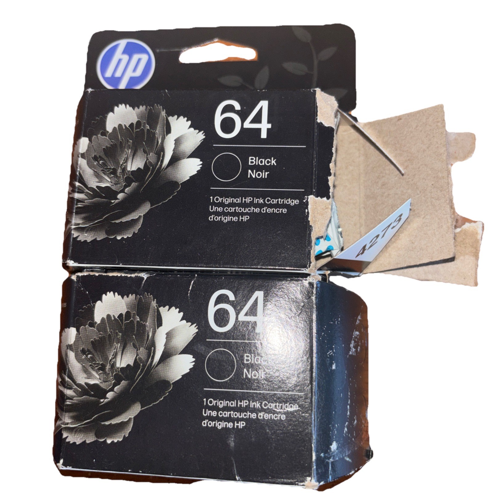 Lot Of (2) HP 64 Black Ink Cartridge (N9J90AN#140) Exp 2027 Free Shipping