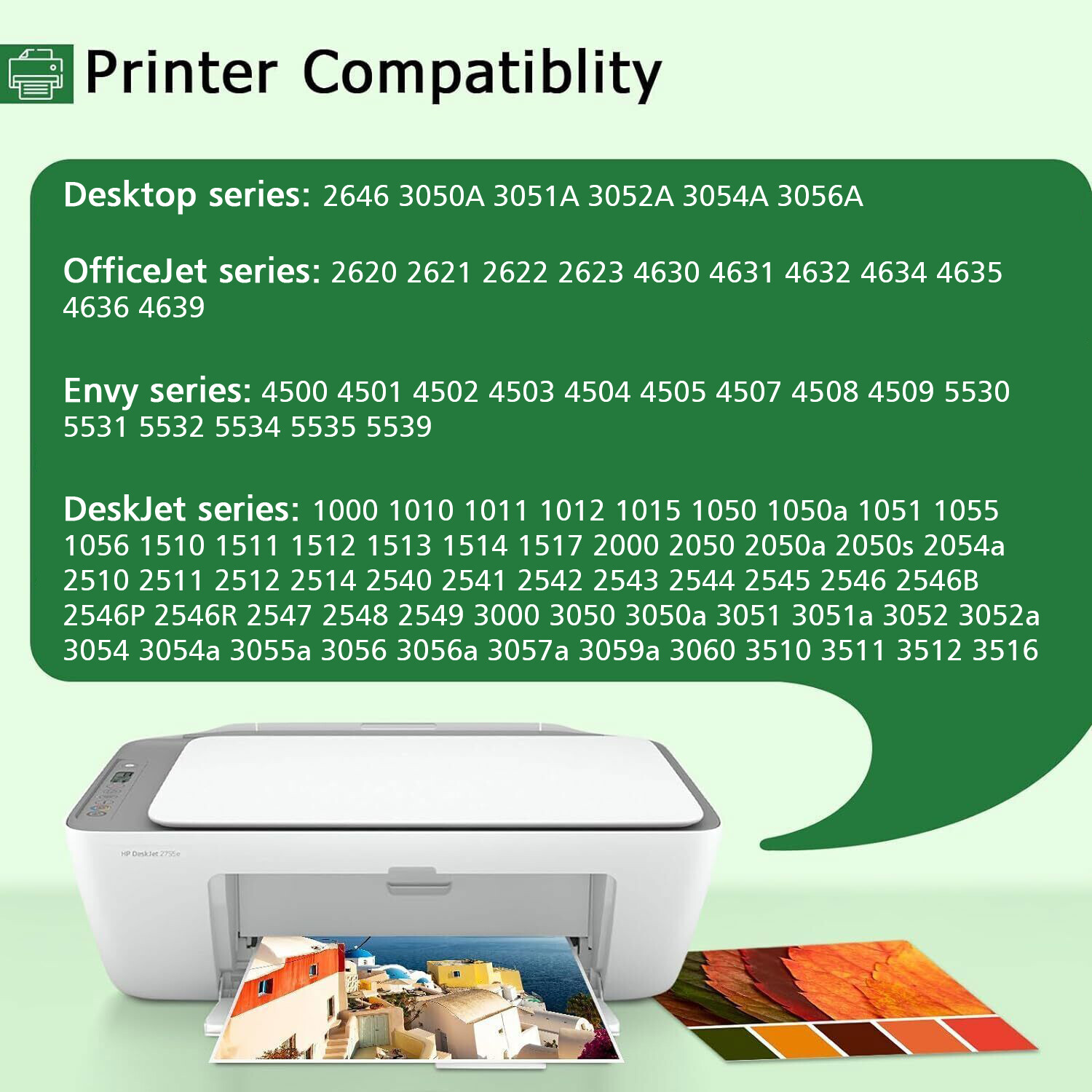 61XL Ink Cartridge replacement for HP 61XL ENVY 4500 4502 4504 DeskJet 2050 2545