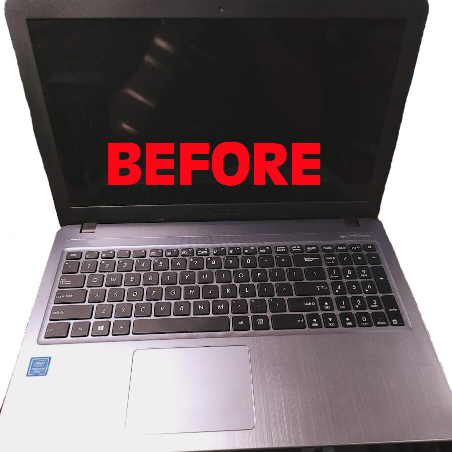 English US LARGE LETTER KEYBOARD STICKERS for Computer or Laptop/Black on White
