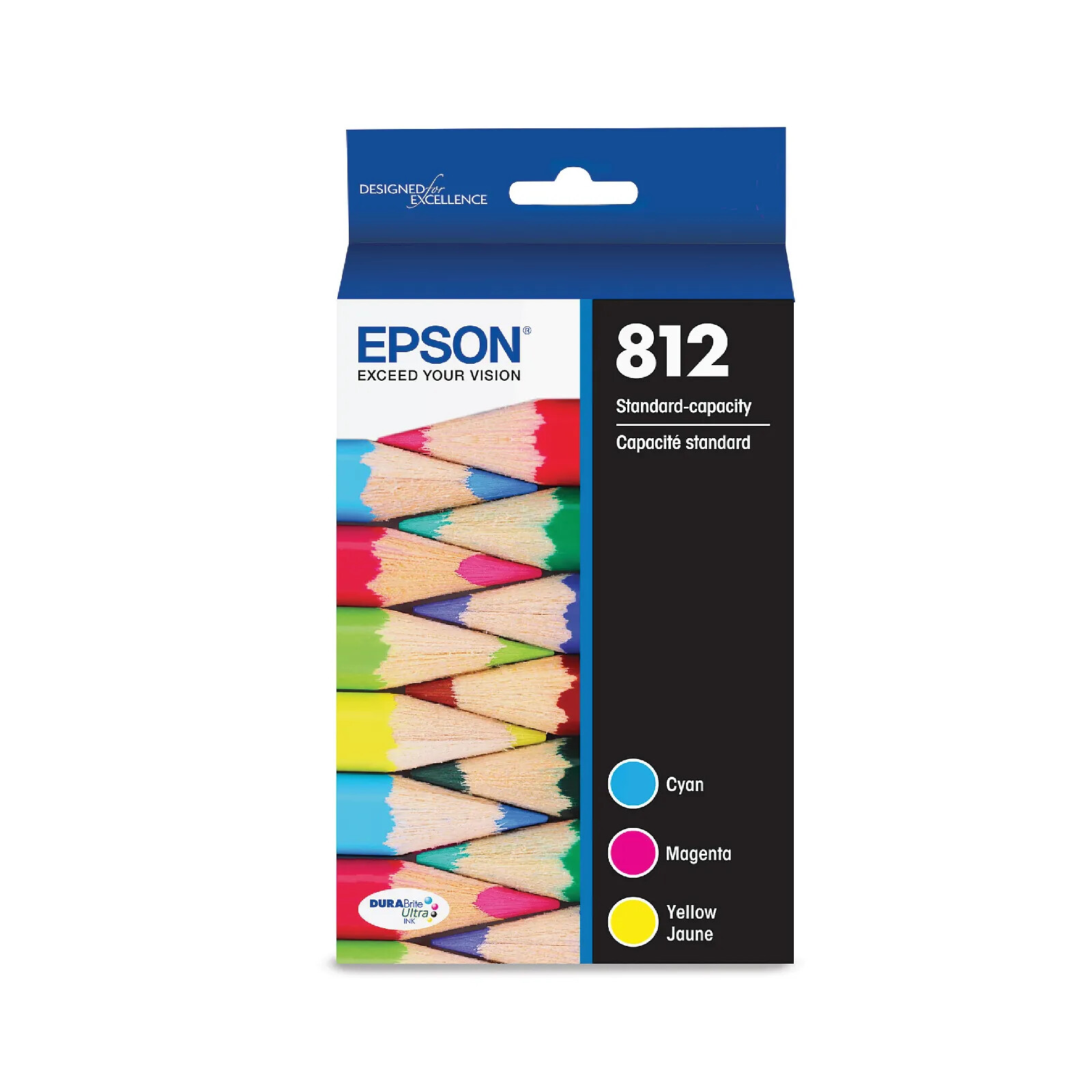 Original Epson 812XL High Yield Black Ink or Tri-color Cartridge EC-C7000, WF