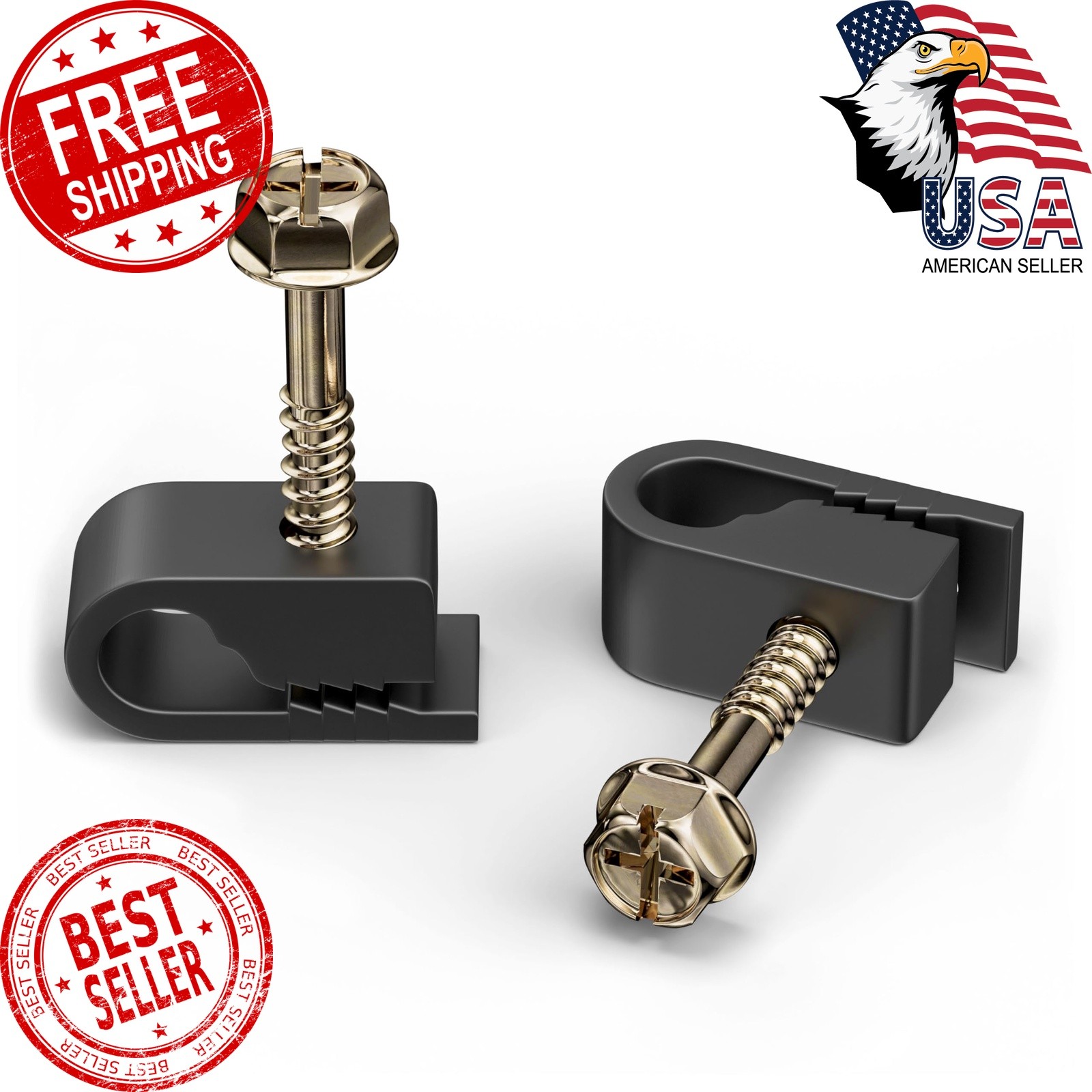 THE CIMPLE CO Cable Clips Black 100 Pack