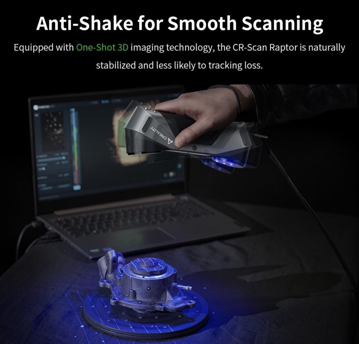 Creality CR-Scan Raptor 3D Scanner for 3D Printing, 60fps Fast Full-Color Scanni