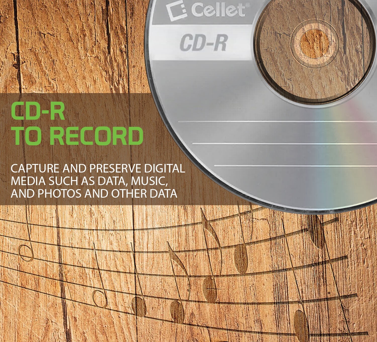 Cellet CD-R 5-Pack – 700MB 80-Minute Blank Discs, 52X Speed for Data, & Music