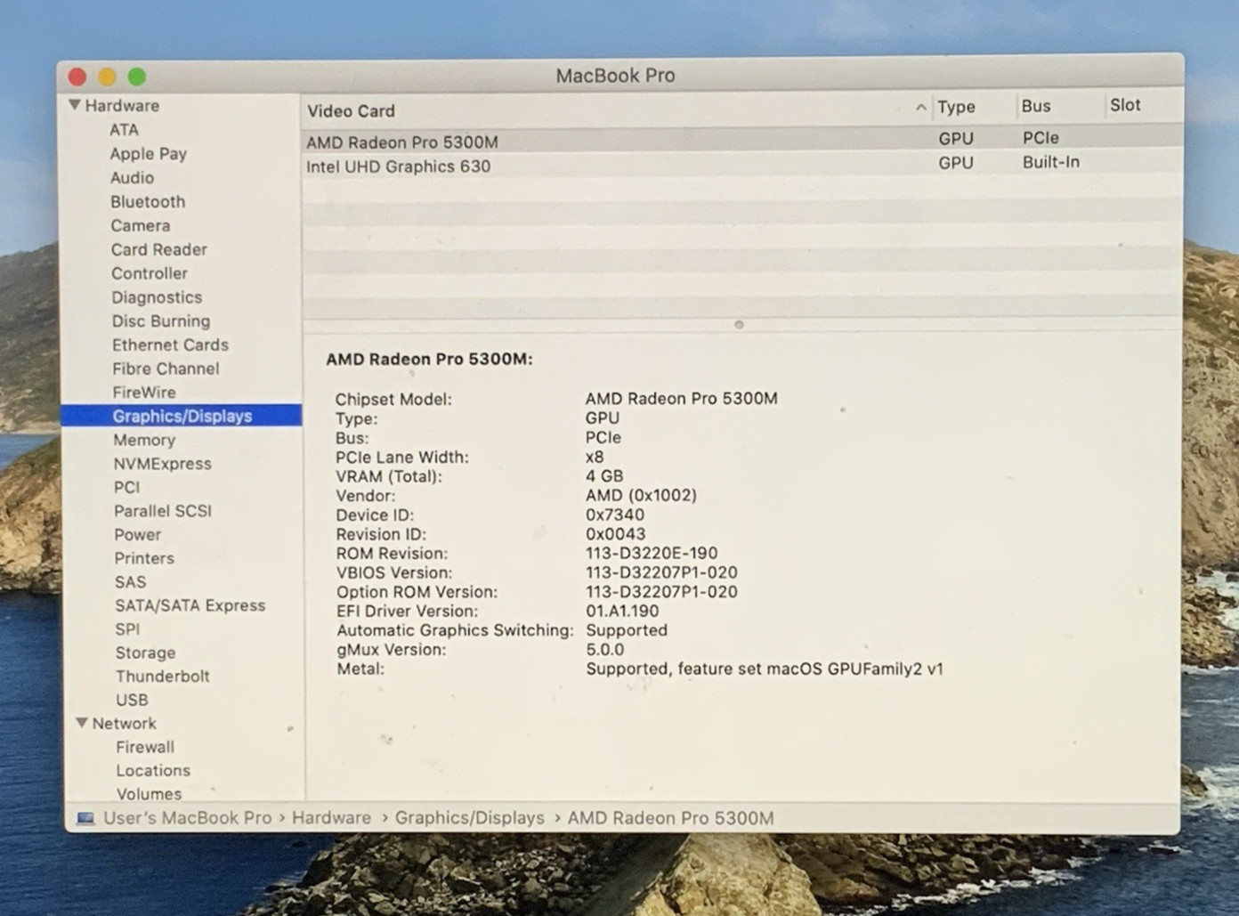 Apple Macbook Pro A2141 Intel i7-9750H 2.6GHz 512GB 16GB DDR4 Radeon Pro 5300M