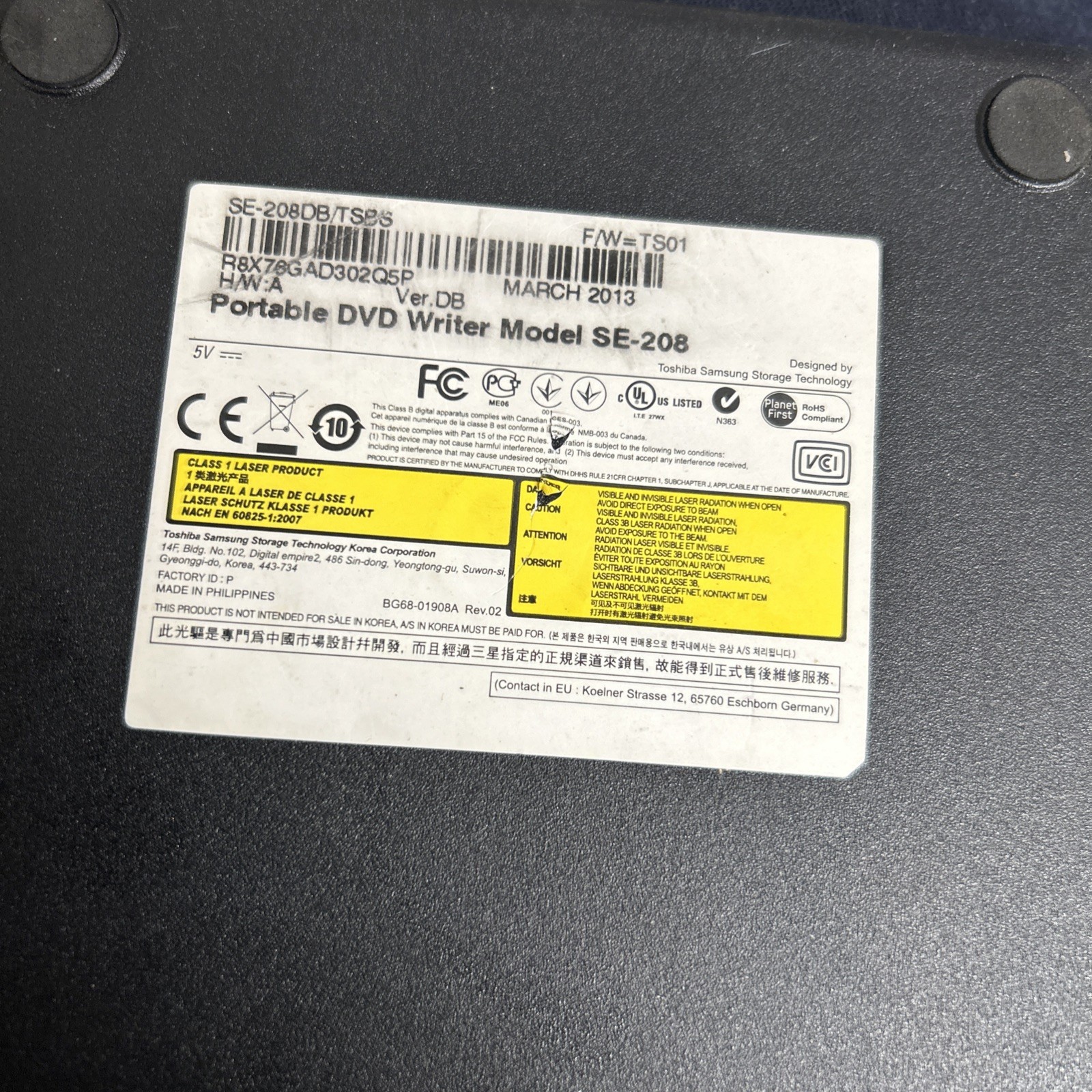 Samsung External DVD Writer Functions as a USB Device For Laptops P C ,Macs