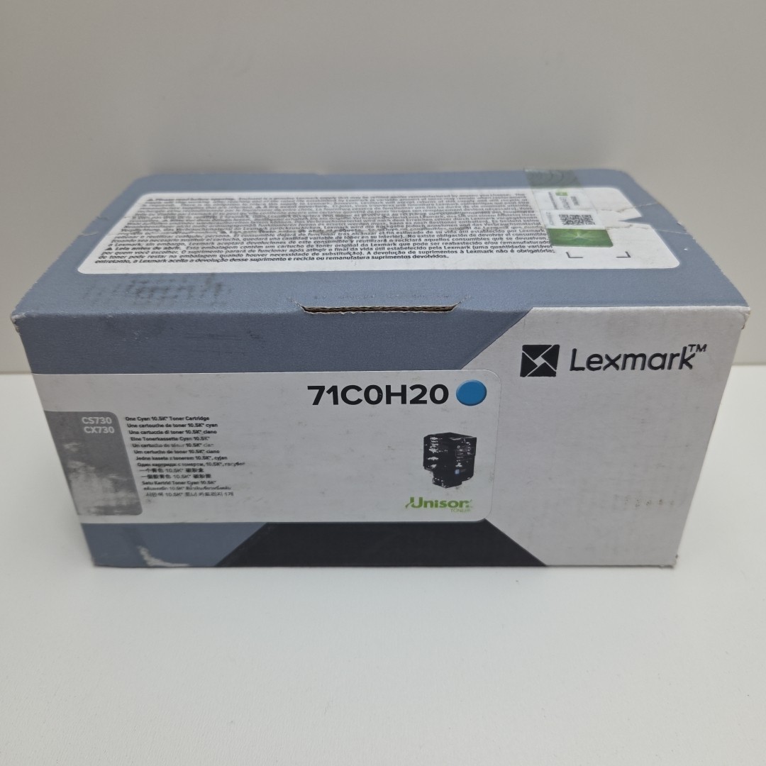 NEW GENUINE – LEXMARK 71C0H20 High Yield 10.5K CYAN TONER – CS730 CX730