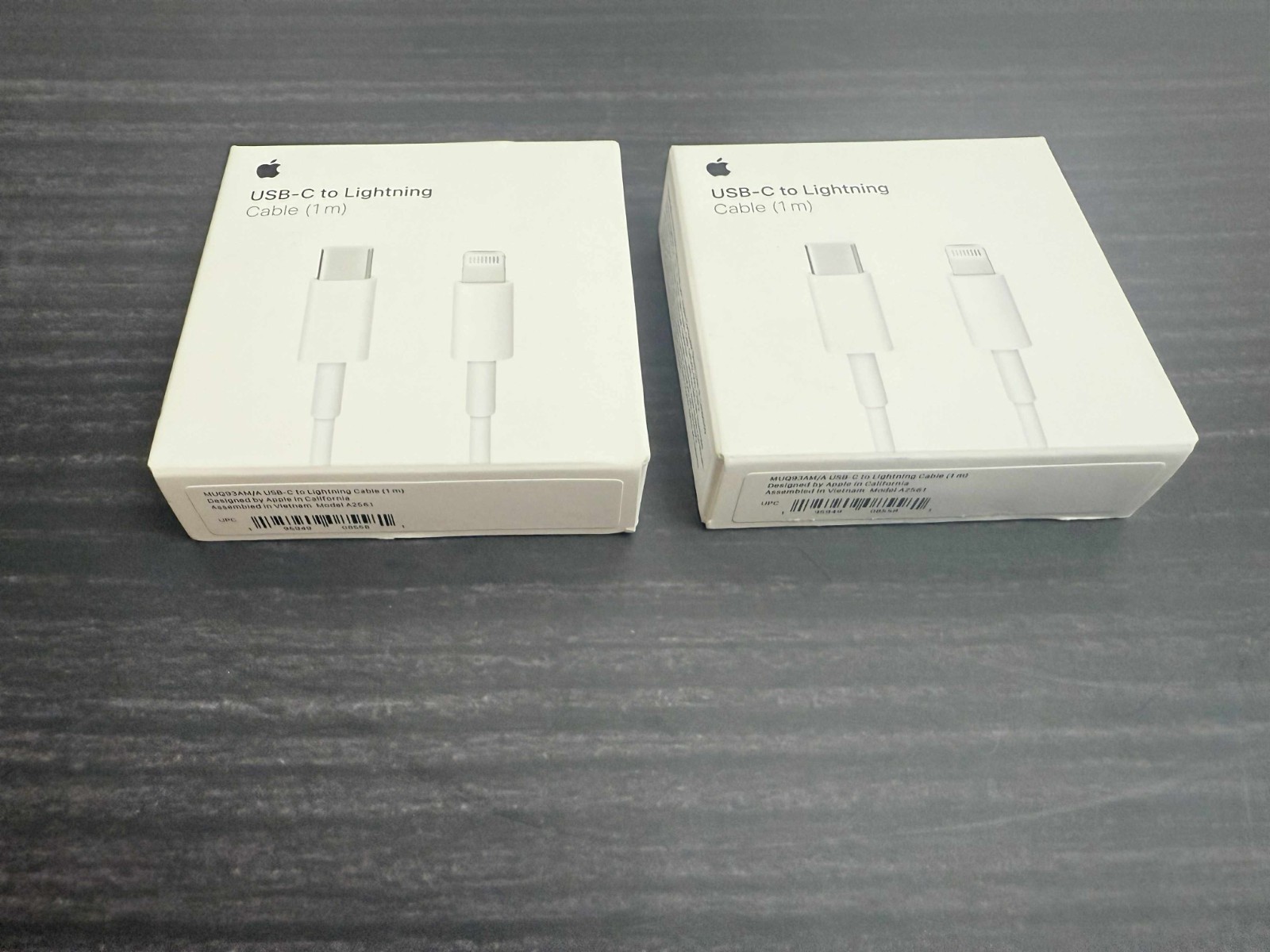 2x GENUINE Apple USB-C to Lightning Charging Cables 1m LOT OF 2 A2561 MM0A3AM/A