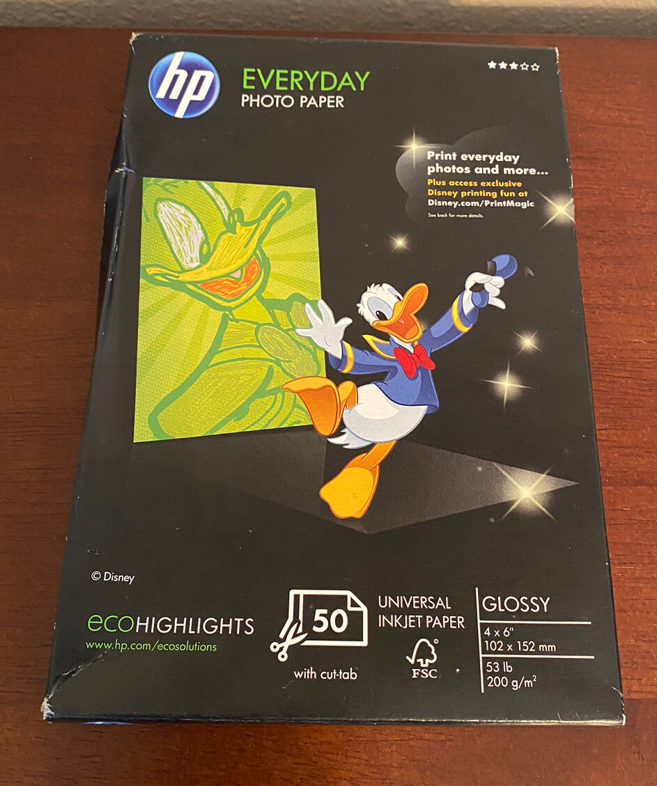 HP Everyday Semi Gloss Photo Paper 4×6 50 Sheets Q8868A New Glossy