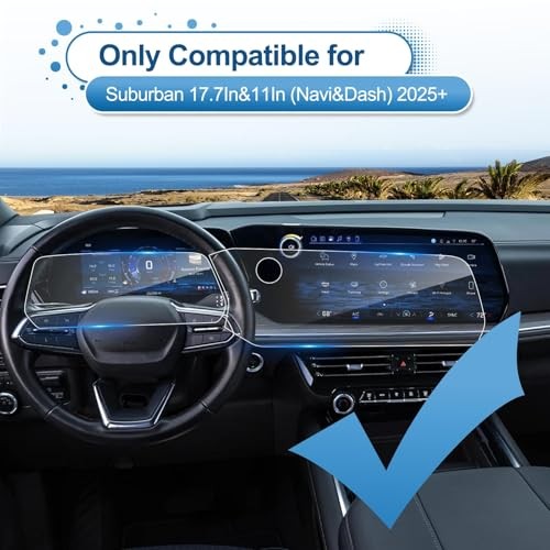 (2Pack) 2025 2026 Suburban Screen Protector for Chevy Suburban 17.7In &11In