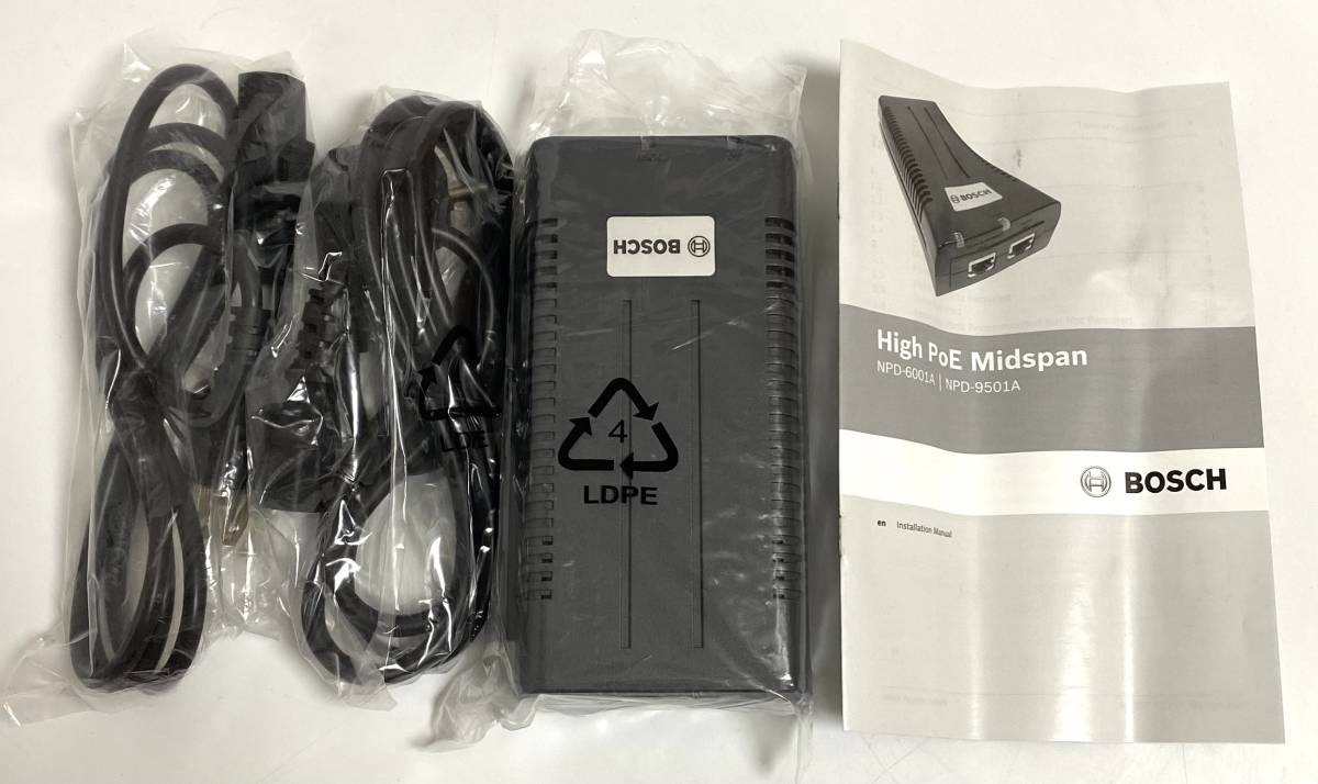 BOSCH NPD-9501A High PoE Midspan 95W Single Port 802.3at/af AC Input New