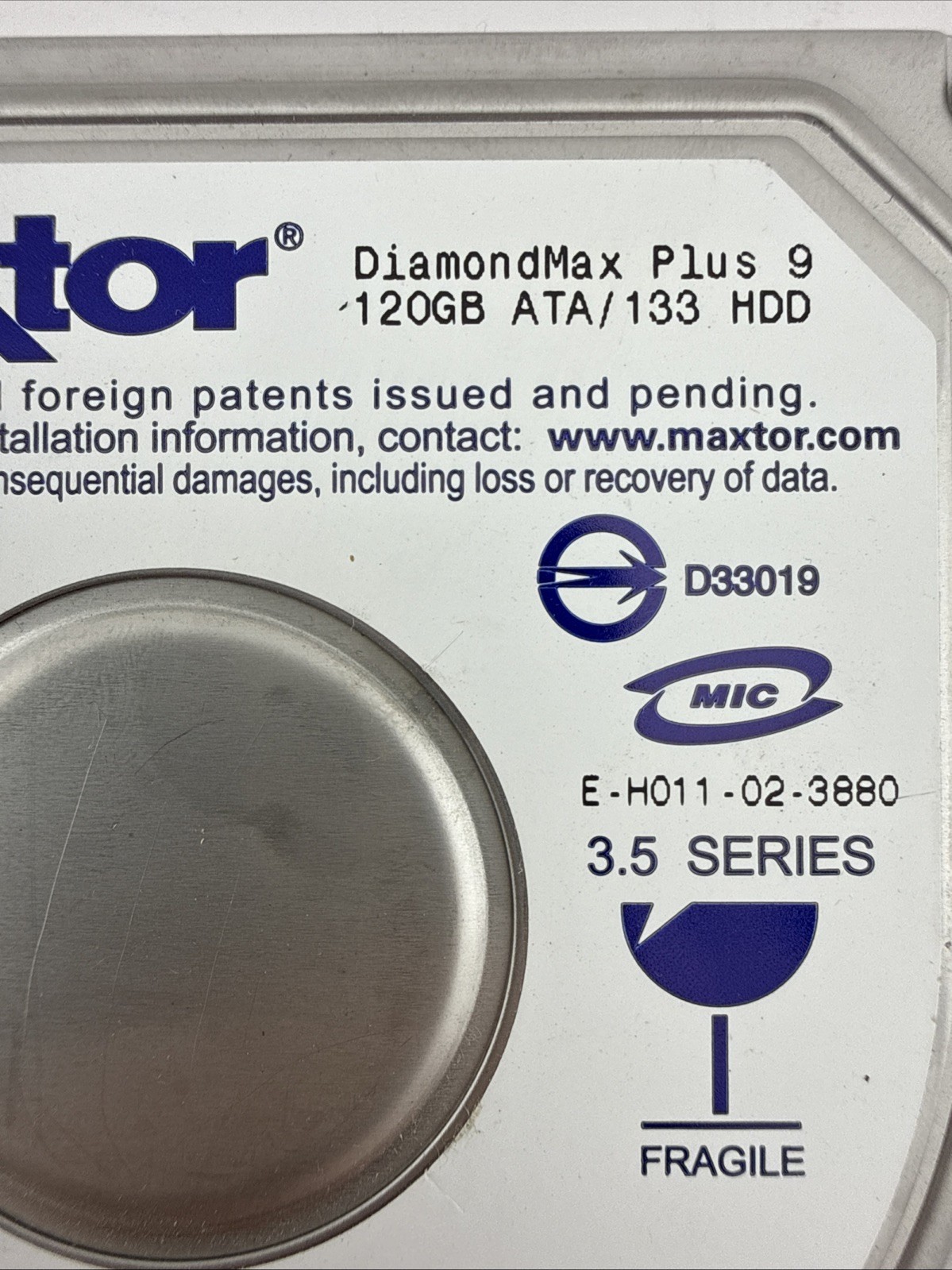 Maxtor DiamondMax Plus 9 120GB PATA IDE Hard Drive 6Y120P0 Tested Formatted
