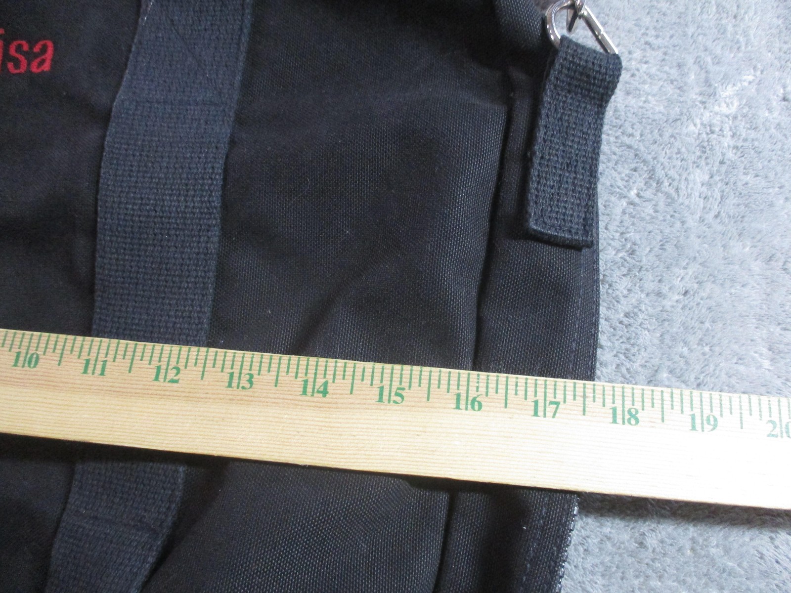 Vintage Lands’ End Square Rigger Black Canvas Laptop Briefcase Padded Strap Bag