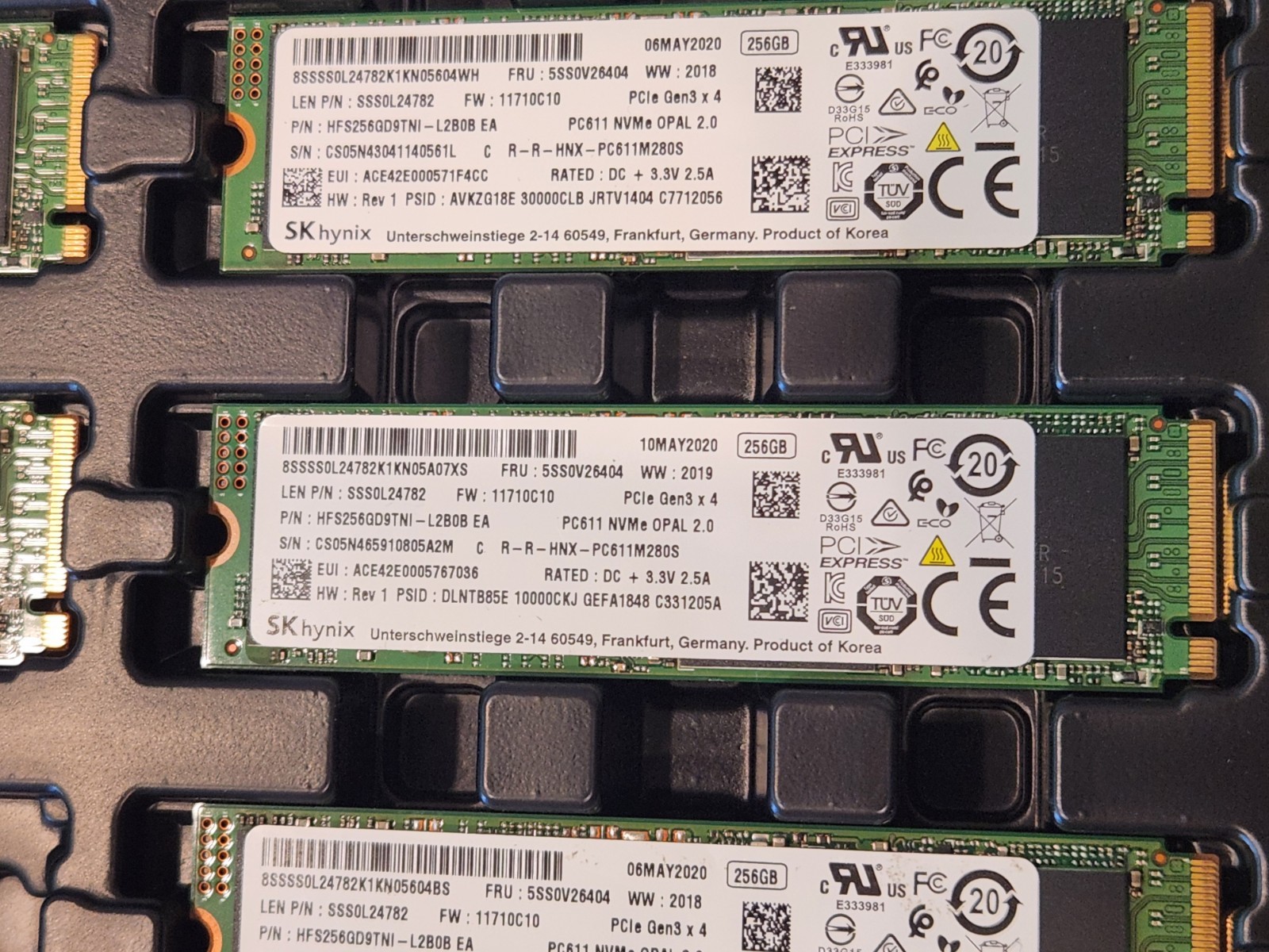 (Lot of 31X) SK Hynix 256GB NVMe SSD (HFS256GD9TNI-L2B0B EA SSD)