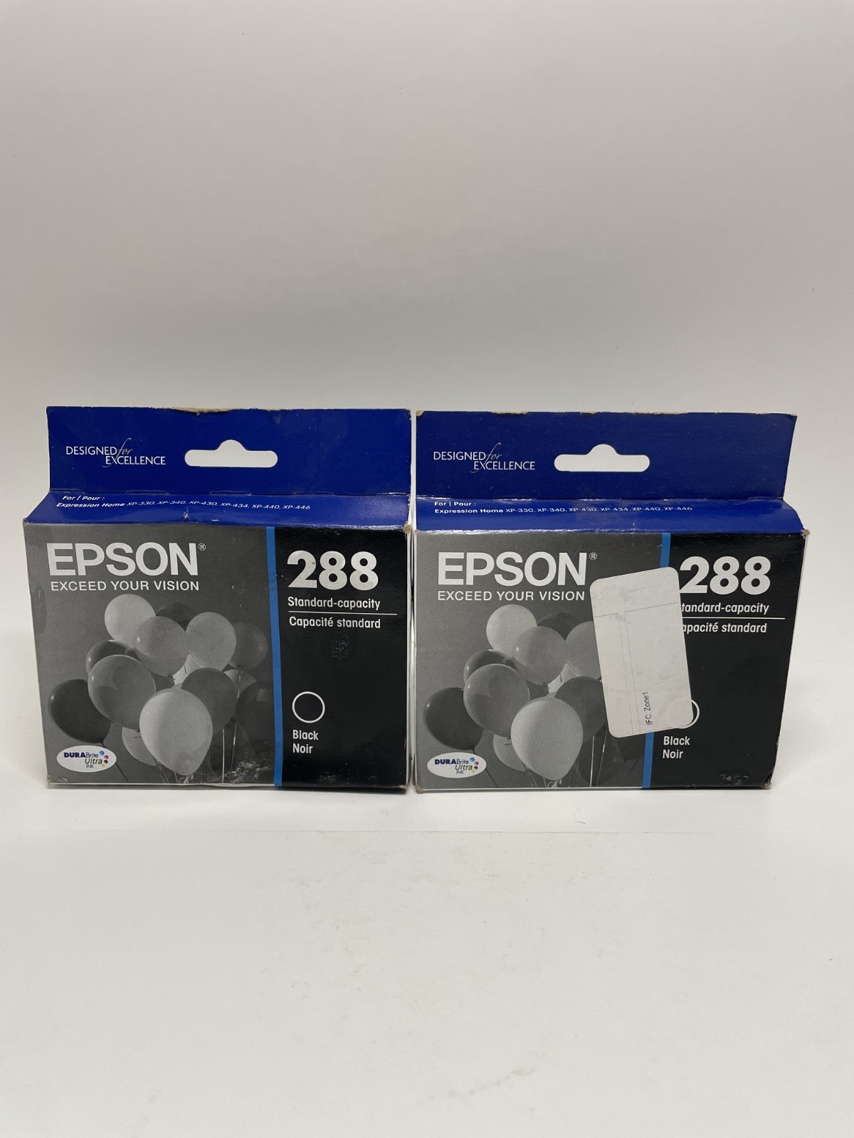 Epson 288 2 Pk Genuine Black Ink Cartridge T288120 Durabrite Ultra Ink Exp. 2026